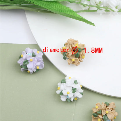 Design 40Pcs 25*25MM Flower Beads/Round Shape/Hand Made/Jewelry Findings & Components/DIY Polymer Clay Beads #17366
