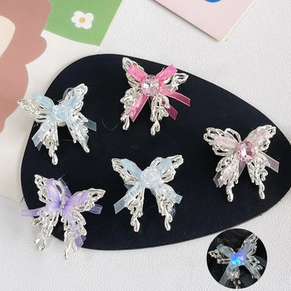 Handmade 40Pcs 31*32MM Jewelry Findings & Components/DIY Bead/Luminous Effect/Butterfly Shape/Alloy #18793