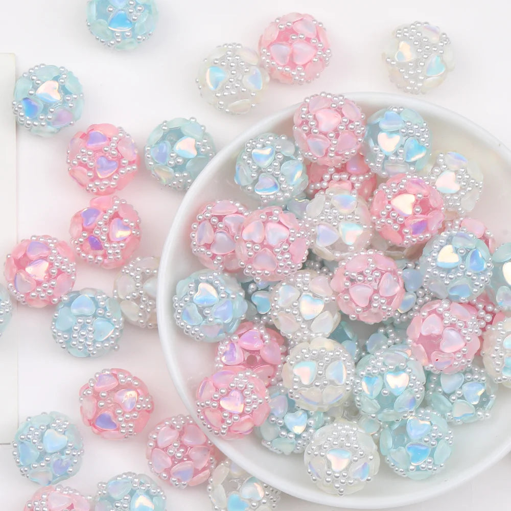 Design 50Pcs 16*16MM Acrylic Bead/Round Shape/Rhinestone Effect/DIY/Hand Made/Jewelry Findings & Components #17699