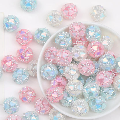 Design 50Pcs 16*16MM Acrylic Bead/Round Shape/Rhinestone Effect/DIY/Hand Made/Jewelry Findings & Components #17699