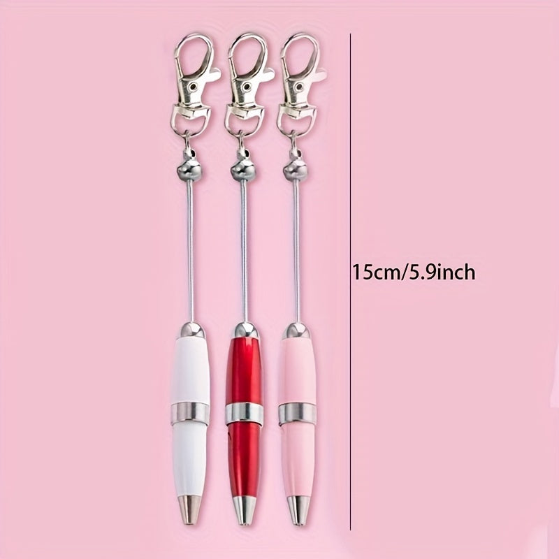 10pcs, 10pcs Bead Mini Pen Office Student Portable Pocket Pen Bead Metal Ballpoint Pen Suitable for ages 14 and above