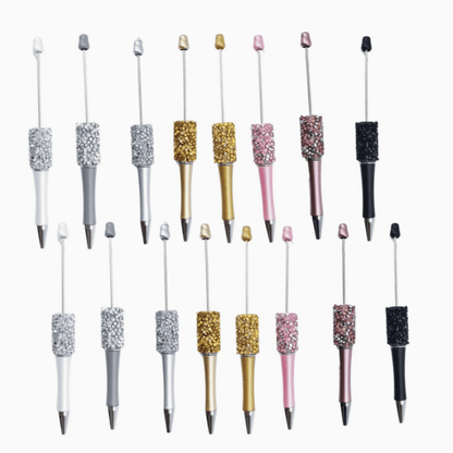 8pcs Multi-Color Random Diamond Bead Pens, Bead Ballpoint Pens, High-Value and Dazzling Rhinestone Writing Pens