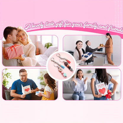 40pcs Beadable Keychains Bars Metal Beaded Keychain Blank Keychain Strips and Colorful Leather Keychain Tassel Loose for DIY Keychain Pendant Jewelry Crafts