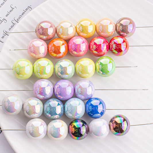 Trendy New 200pcs 16mm AB Colors Chunky Round Gumball Bubblegum Jewelry Beads Plastic Acrylic Loose Bracelet Necklace Spacers